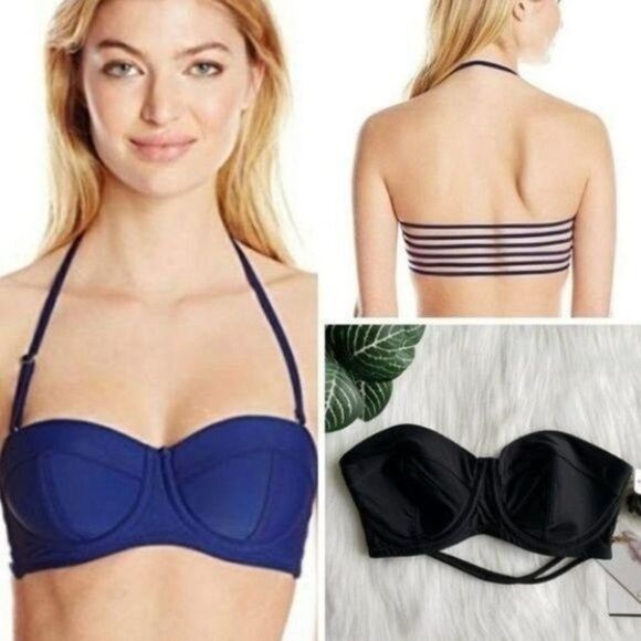 Jessica Simpson Other - Jessica Simpson Black Underwired Bikini Bra Top Size Small